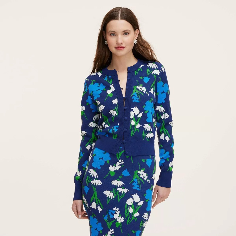 Kate Spade x Target XXS Mixed Floral Cardigan Sweater Long Sleeve 2 Extra‎ Small